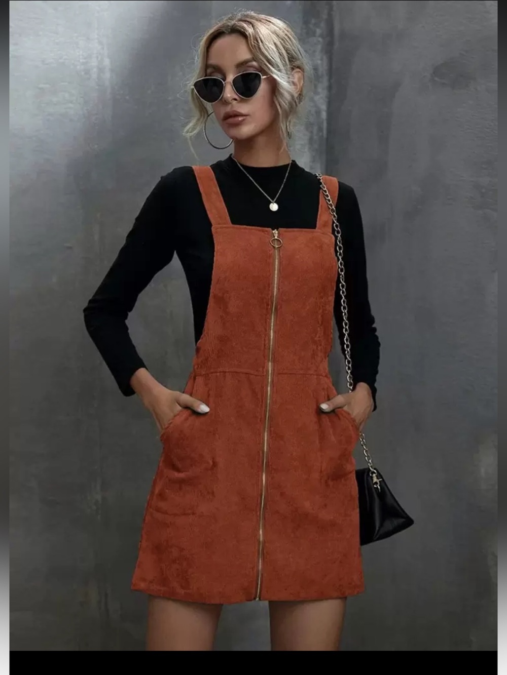 Corduroy Overall Dress